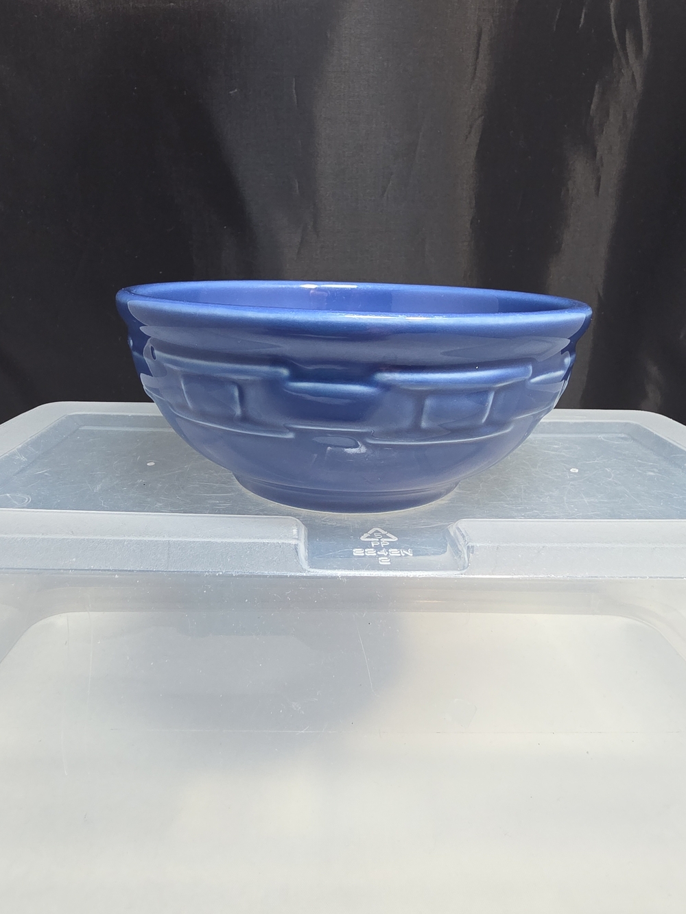 Longaberger Pottery Woven Traditions Cornflower Blue All Purpose Bowl 5.75"